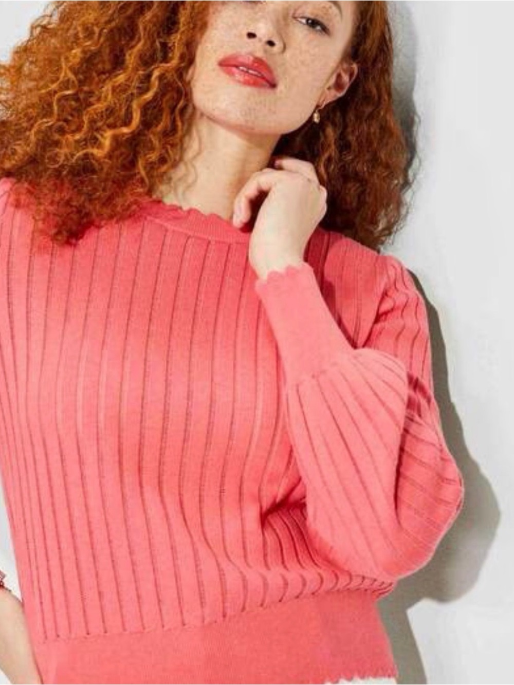 Kate Spade Pointelle Ribbed Sweater Size Small - Picture 2 of 9